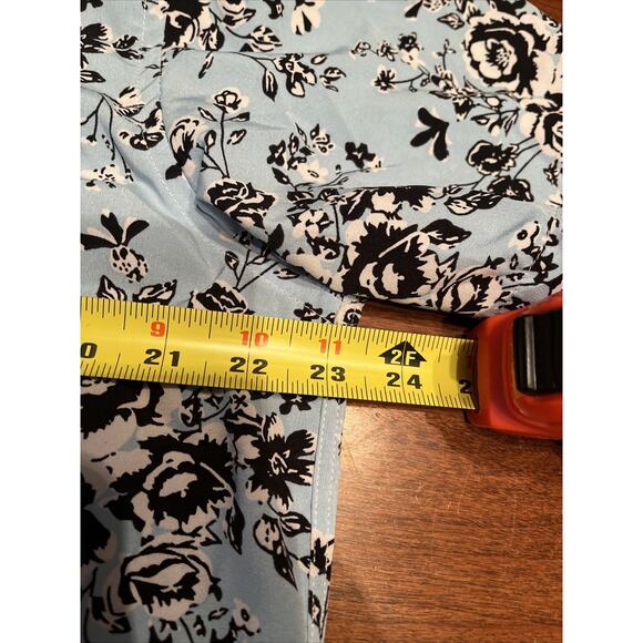 Men's G-Net Short Sleeve Button Down Blue Floral Shirt Size Large (L) - Picture 4 of 5